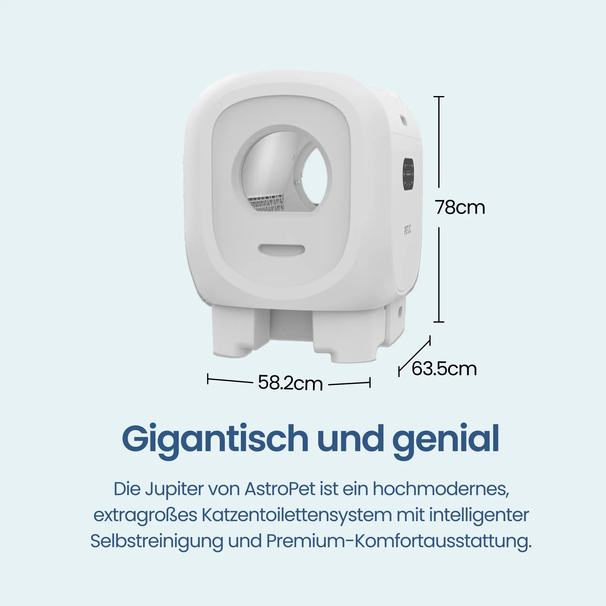 Jupiter Pro - Self-cleaning Cat toilet + smart app