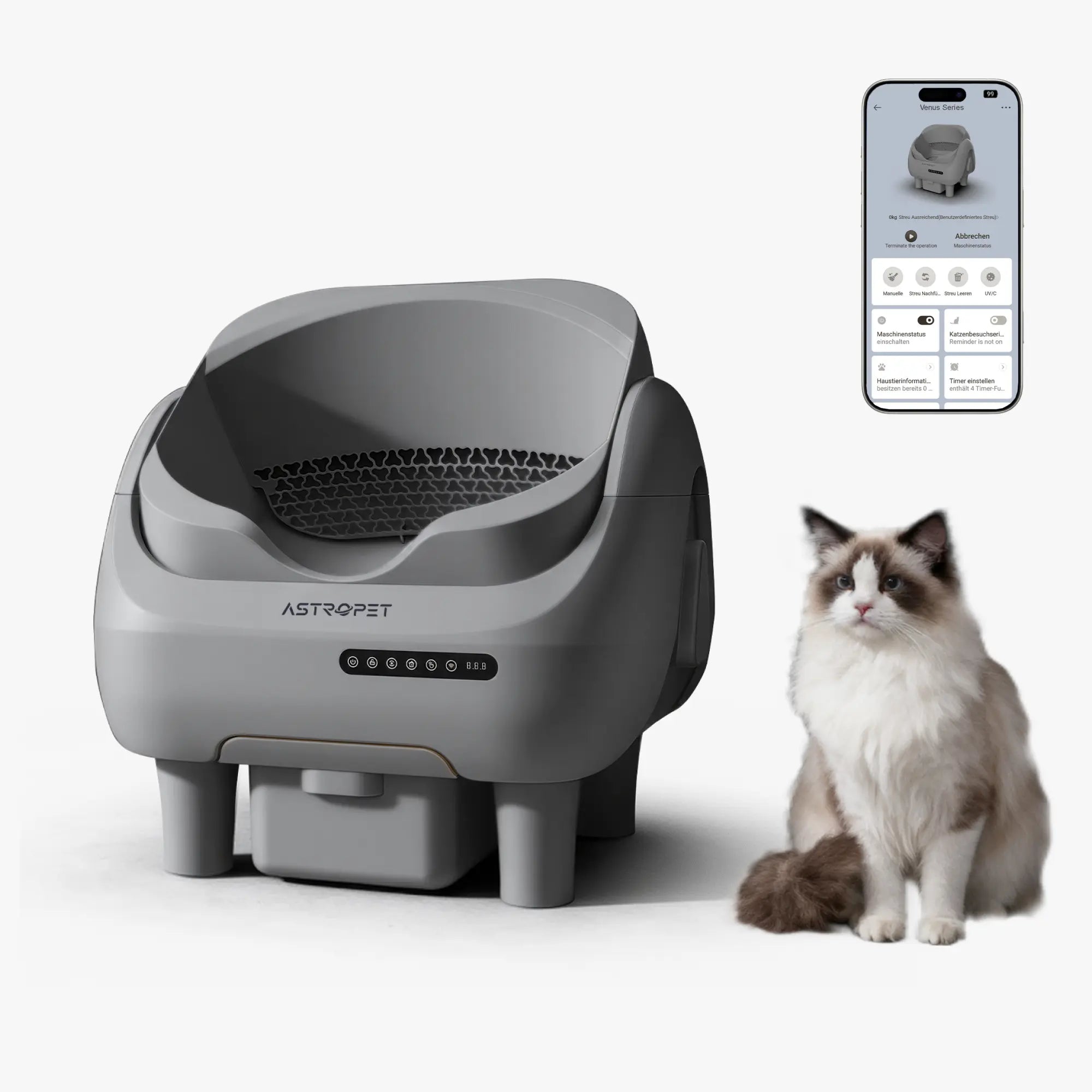 Venus - XXL Selbstreinigende Katzentoilette