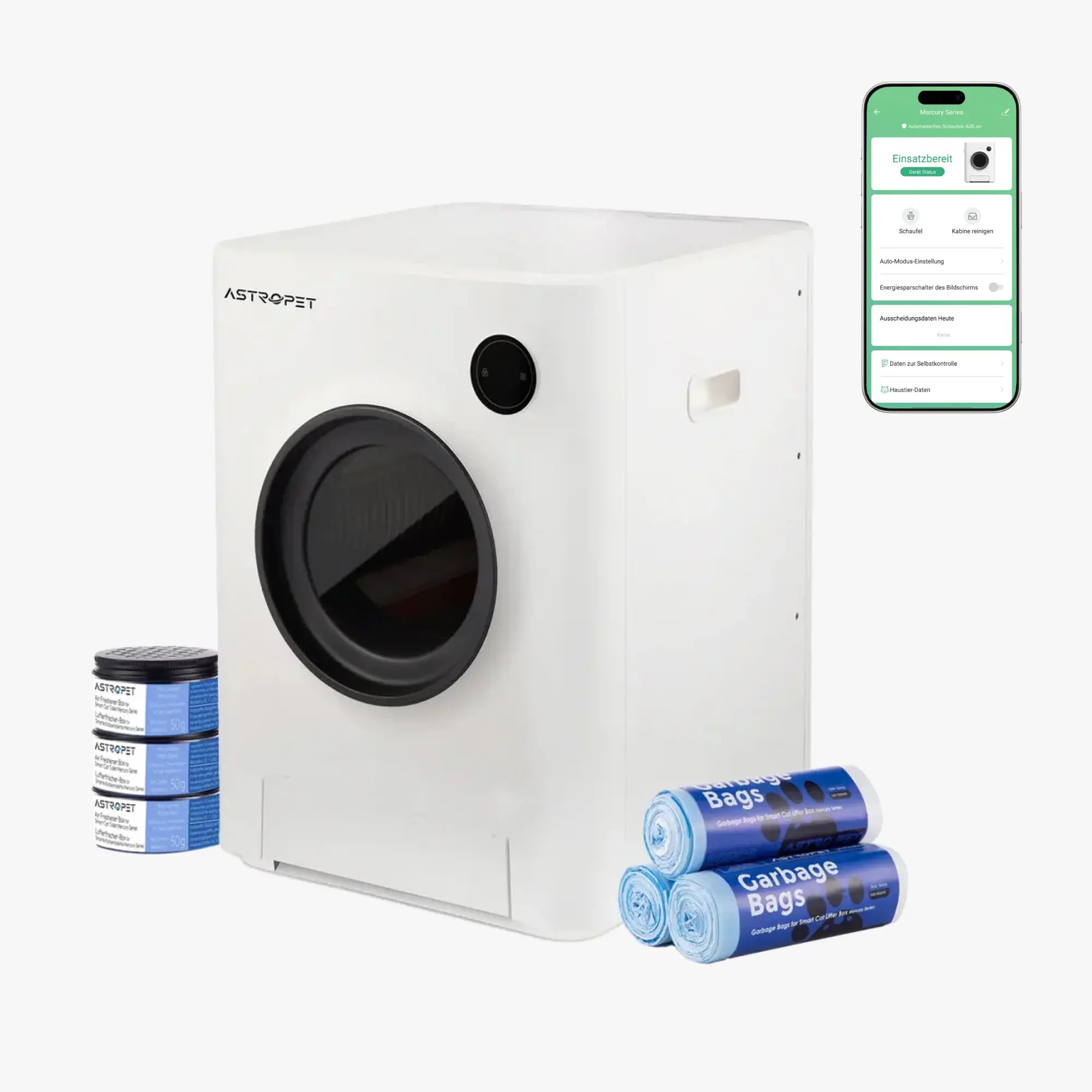 Mercury - Selbstreinigende Katzentoilette - Plus Paket