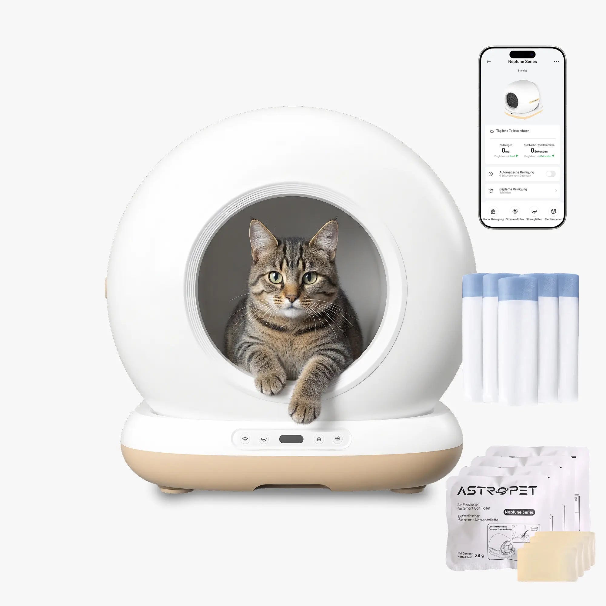 Neptune - Selbstreinigende Katzentoilette - Max Paket