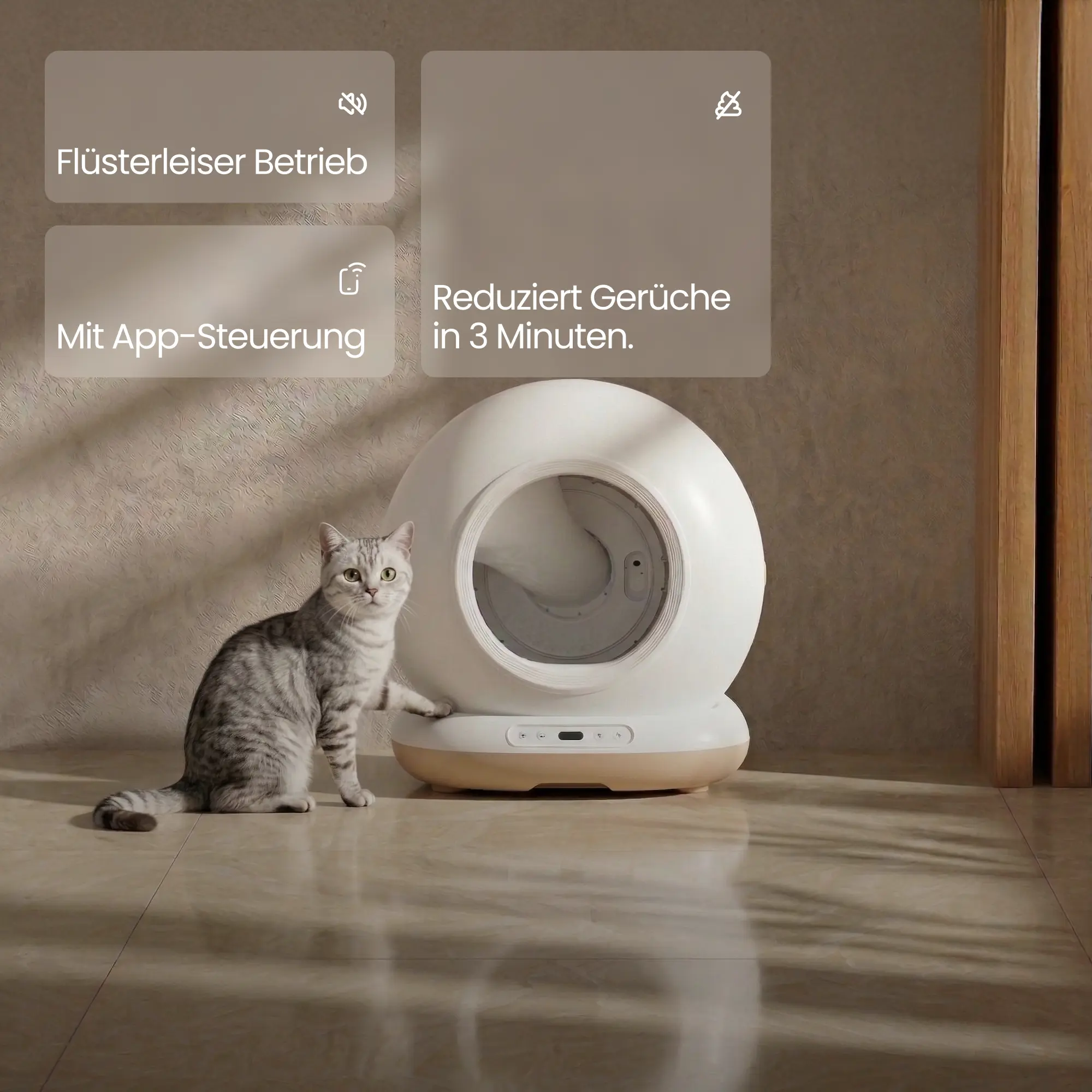 Neptune - Toilette auto-nettoyante pour chat