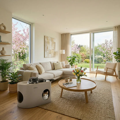 Safari Lodge cat cave with scratching board 