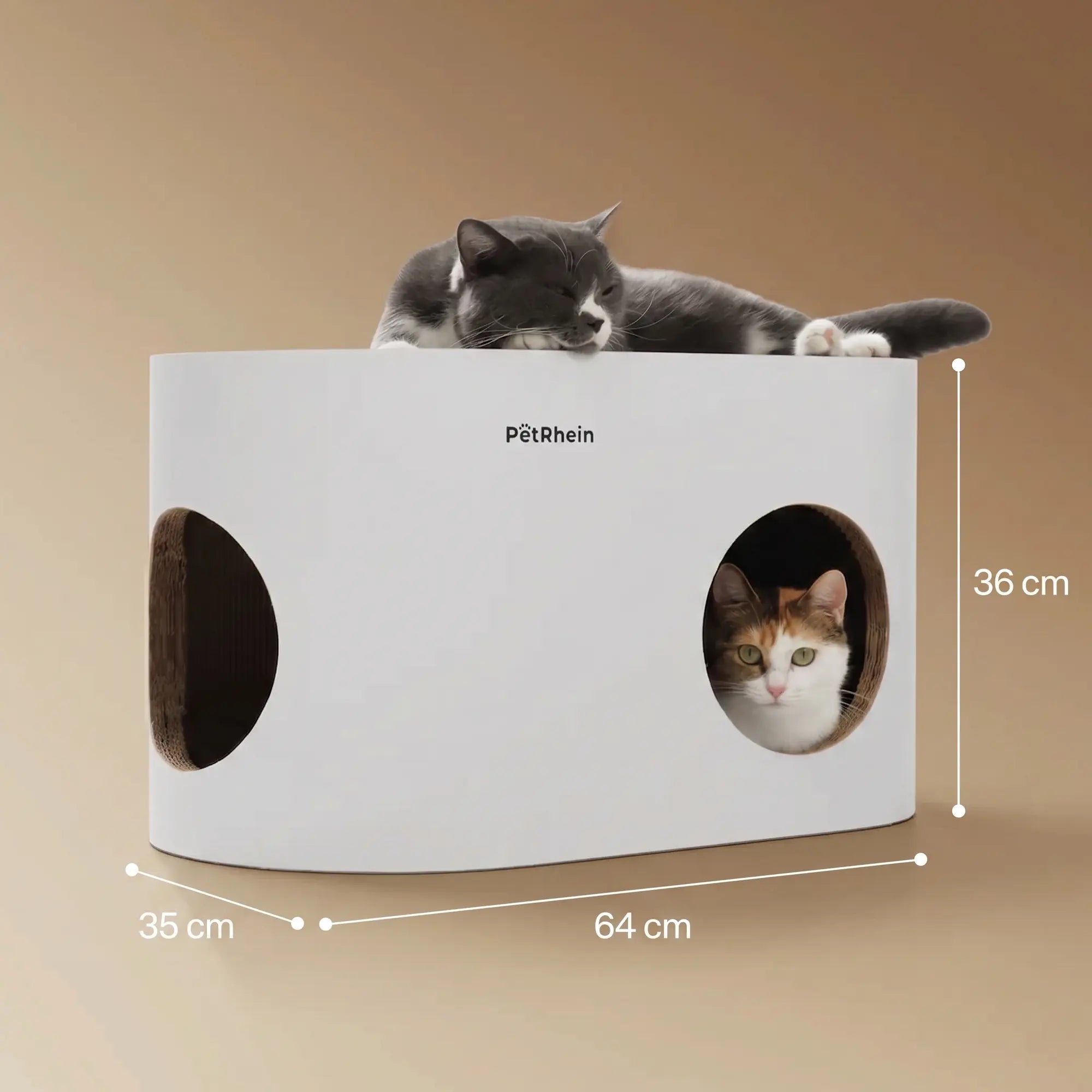 Safari Lodge Cat Cave with Scratching Board